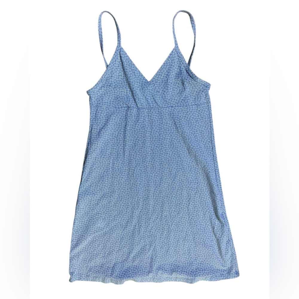 Brandy Melville Blue Floral Mini Slip Dress One Size